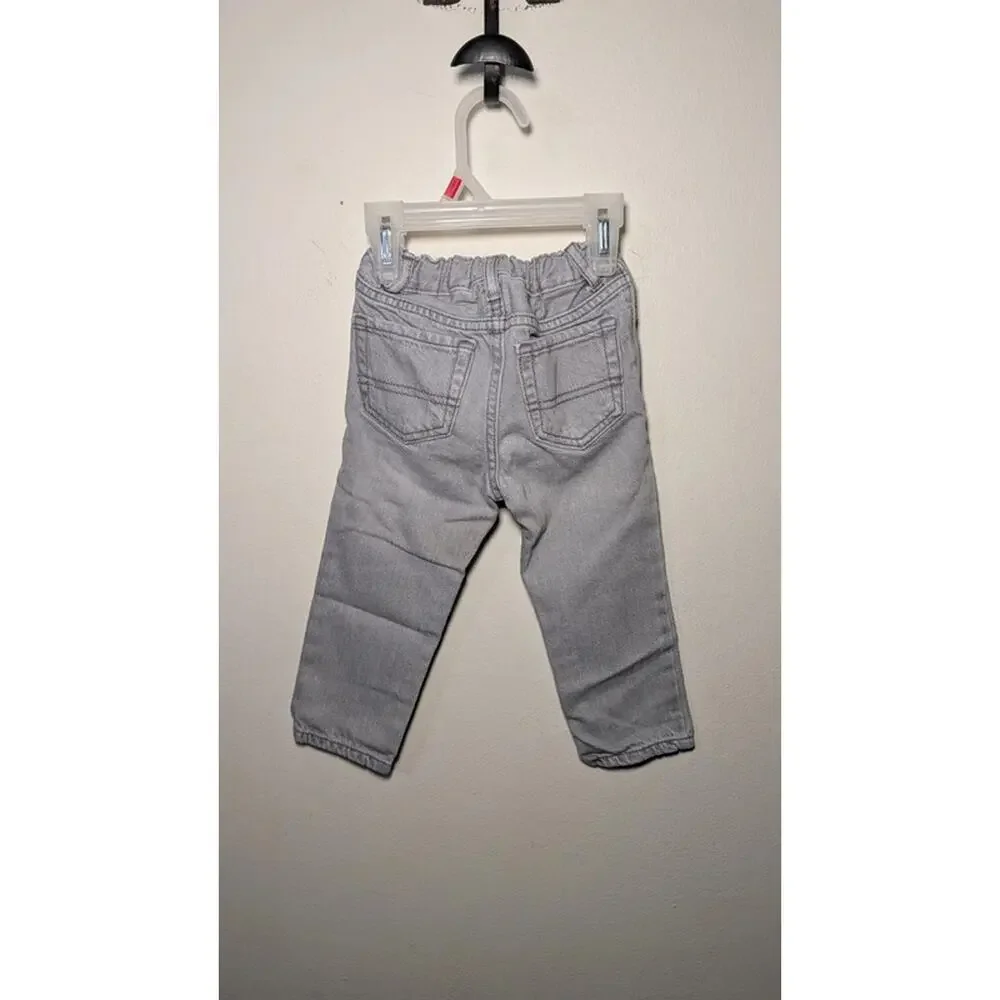 Cat & Jack Blue Thermal Top + Children Place Gray Skinny Jeans Boys Size 2T - Picture 4 of 5